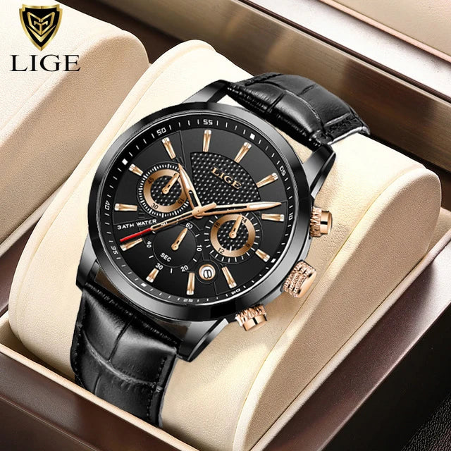 Classic Chronograph Watch – Premium Leather Business Style