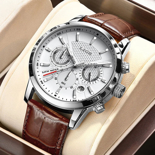 Classic Chronograph Watch – Premium Leather Business Style