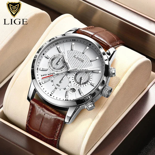 Classic Chronograph Watch – Premium Leather Business Style