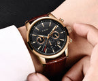 Classic Chronograph Watch – Premium Leather Business Style