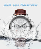 Classic Chronograph Watch – Premium Leather Business Style