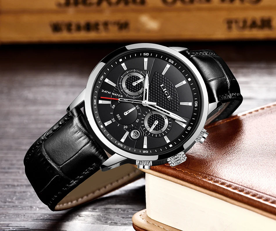 Classic Chronograph Watch – Premium Leather Business Style