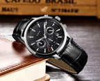 Classic Chronograph Watch – Premium Leather Business Style