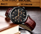 Classic Chronograph Watch – Premium Leather Business Style