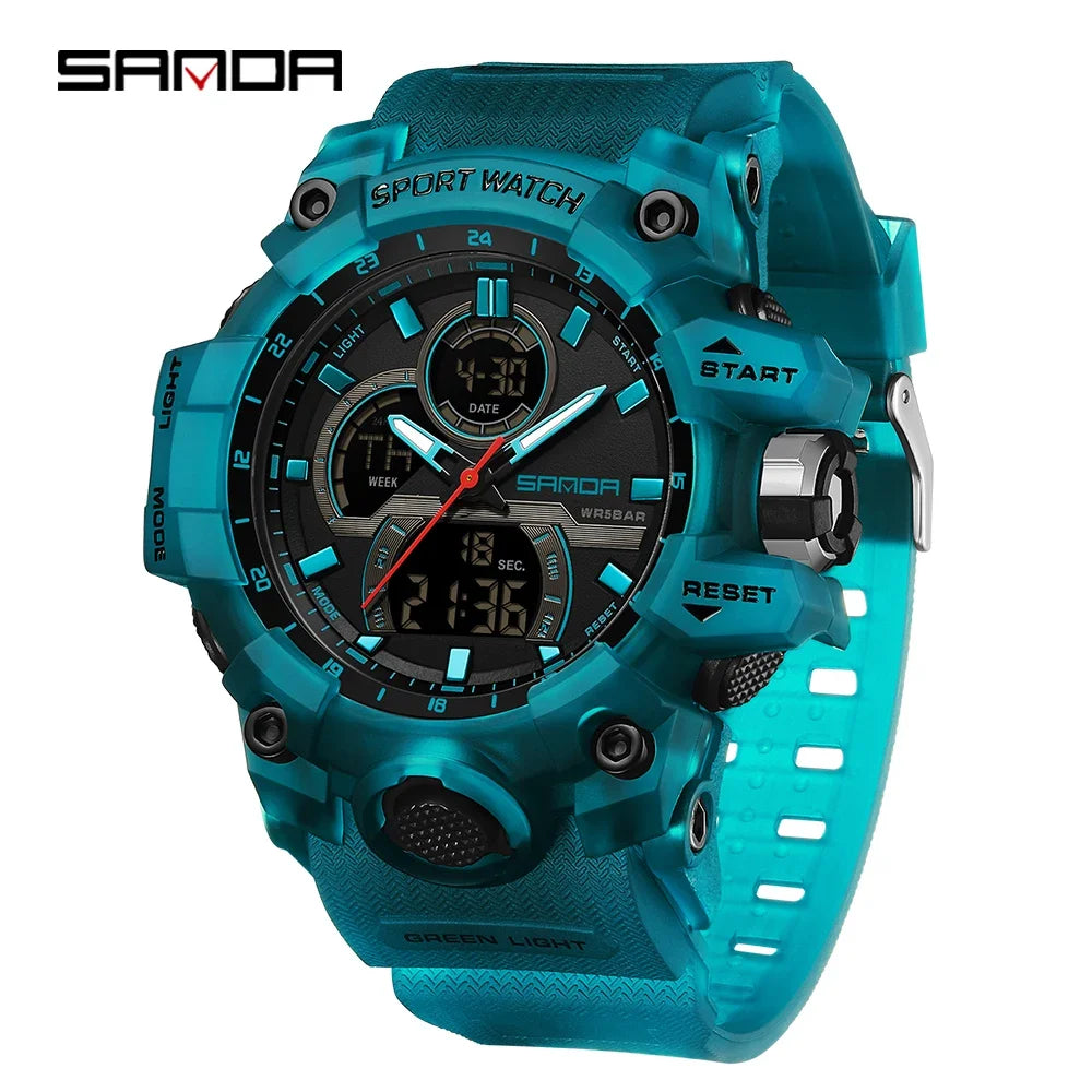 Rugged Dual Display Watch – Tactical & Waterproof