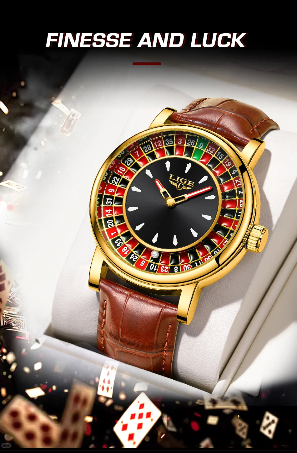 Roulette Style Luxury Watch – Unique Dial Edition