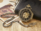 Luxury Skeleton Hexagonal Pocket Watch