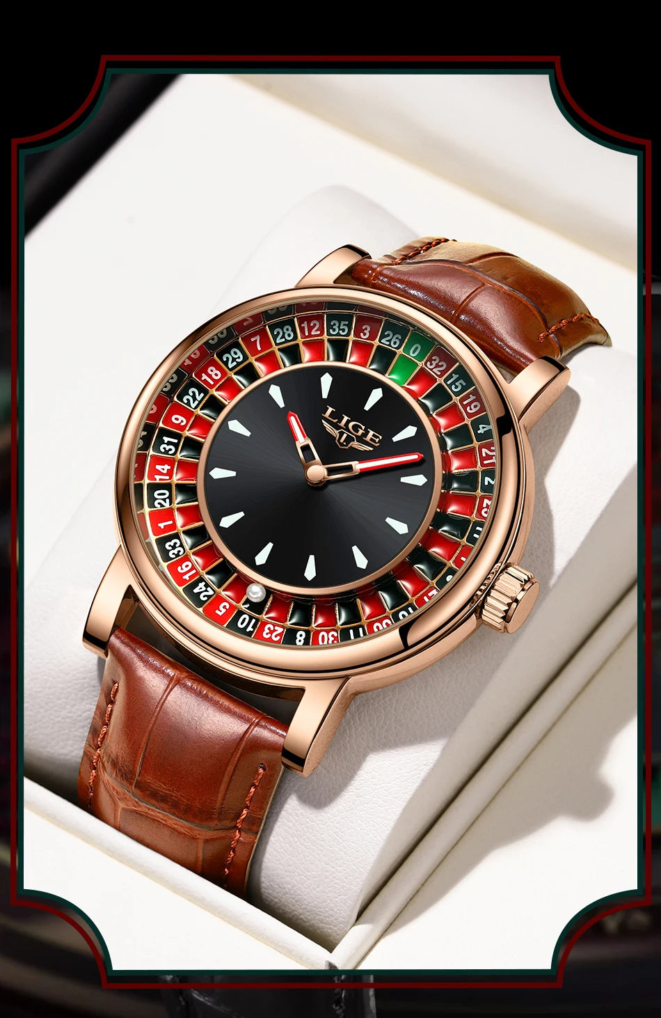 Roulette Style Luxury Watch – Unique Dial Edition
