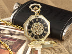 Luxury Skeleton Hexagonal Pocket Watch