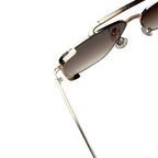 NUBCO Gradient Square Sunglasses – Metal Frame UV400