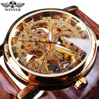 Reloj de Lujo con Esqueleto Dorado