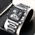 Reloj digital de acero de lujo – Edición militar sumergible