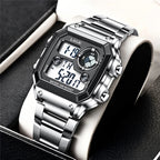 Reloj digital de acero de lujo – Edición militar sumergible