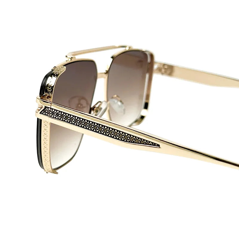 NUBCO Gradient Square Sunglasses – Metal Frame UV400