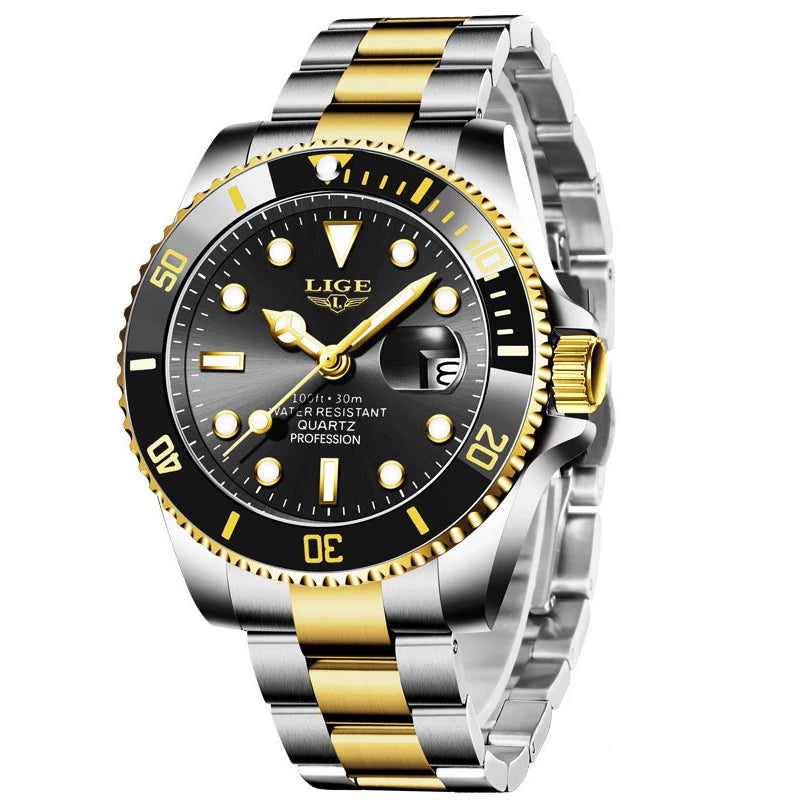 Blue Diver Watch – Stainless Steel Edition