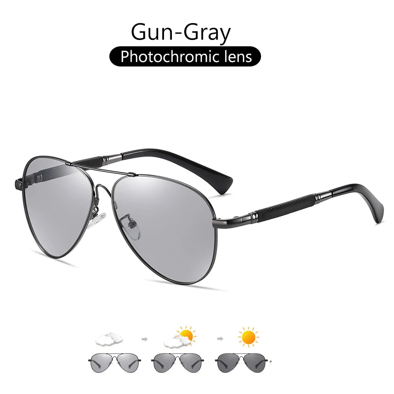 Titanium Photochromic Sunglasses – Polarized UV400