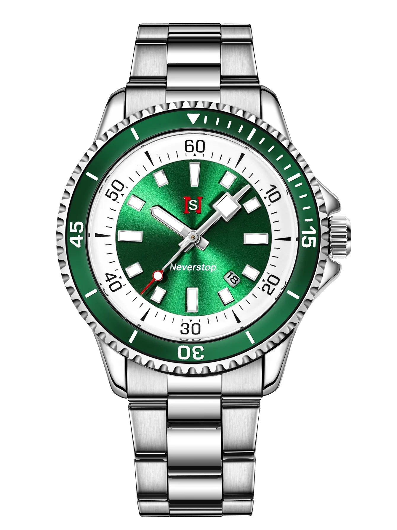 Premium Green Diver Watch – Steel Waterproof
