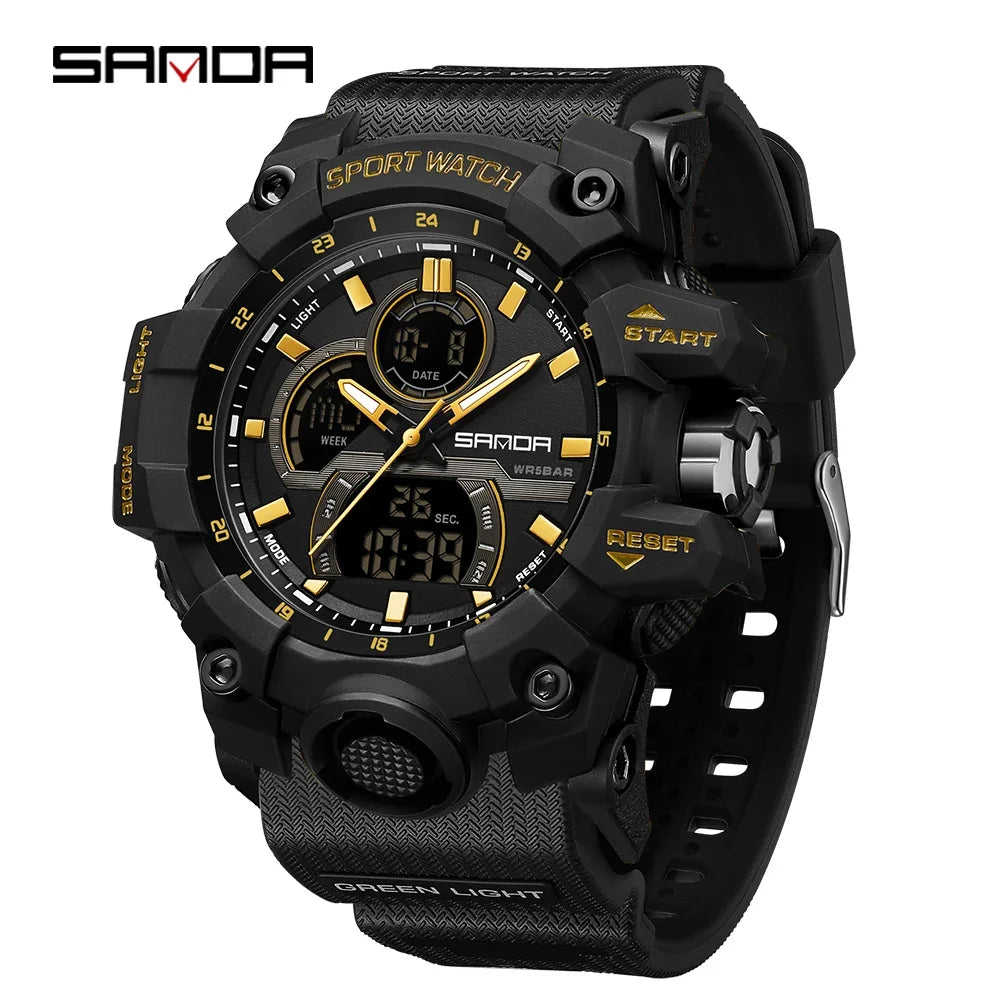 Rugged Dual Display Watch – Tactical & Waterproof