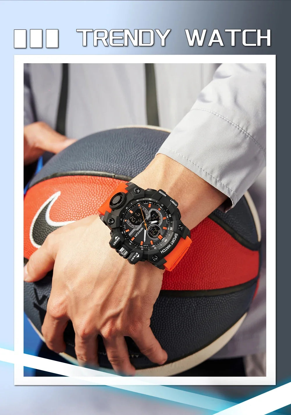 Rugged Dual Display Watch – Tactical & Waterproof