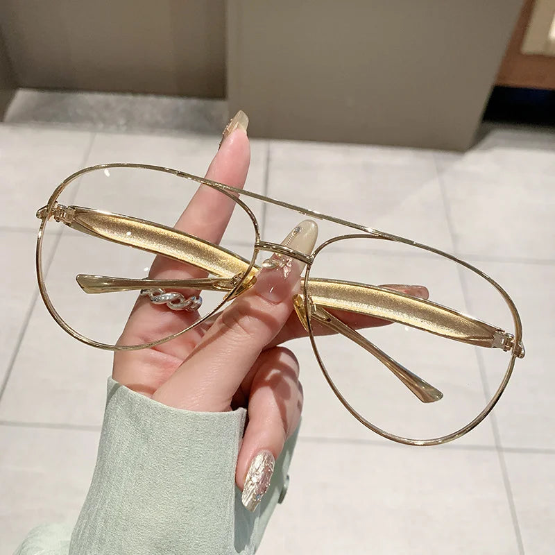 Oversized Oval Aviator Sunglasses