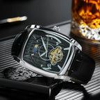 Reloj Esqueleto Tonneau de Lujo – Edición Automática de Fase Lunar