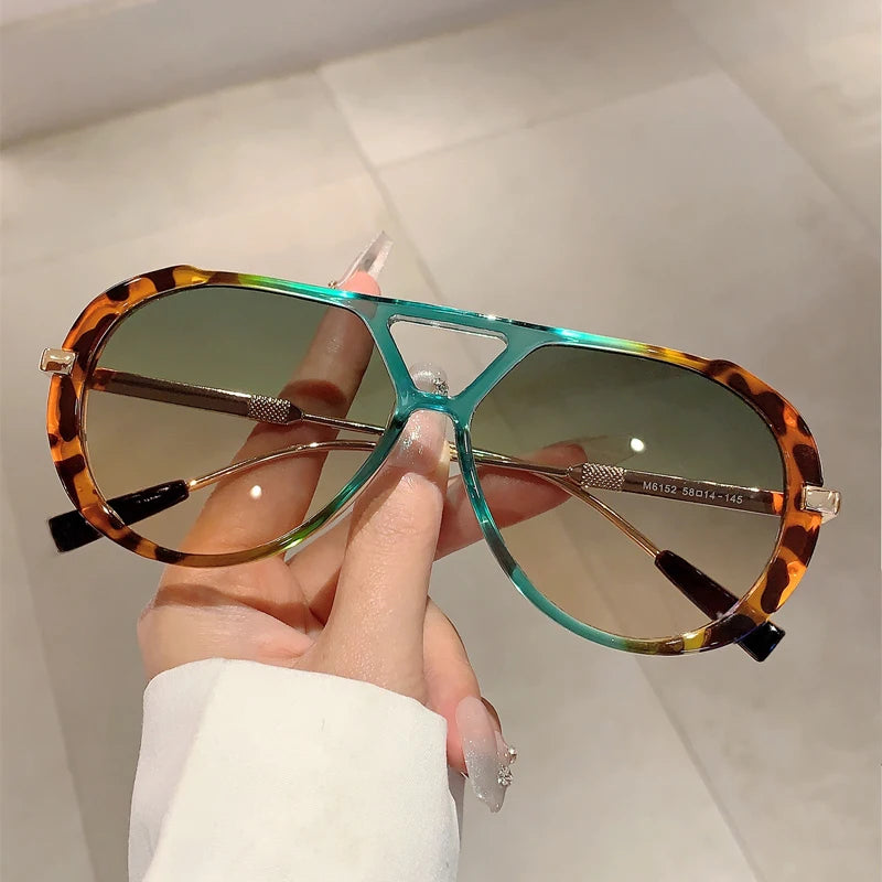 Vintage Double Bridge Pilot Sunglasses