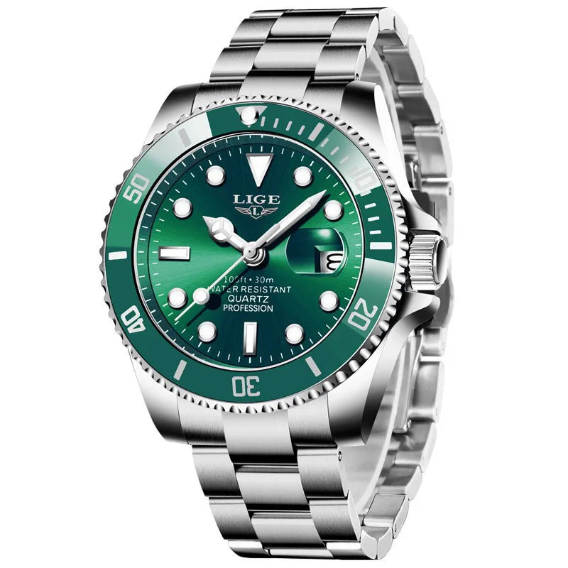 Blue Diver Watch – Stainless Steel Edition