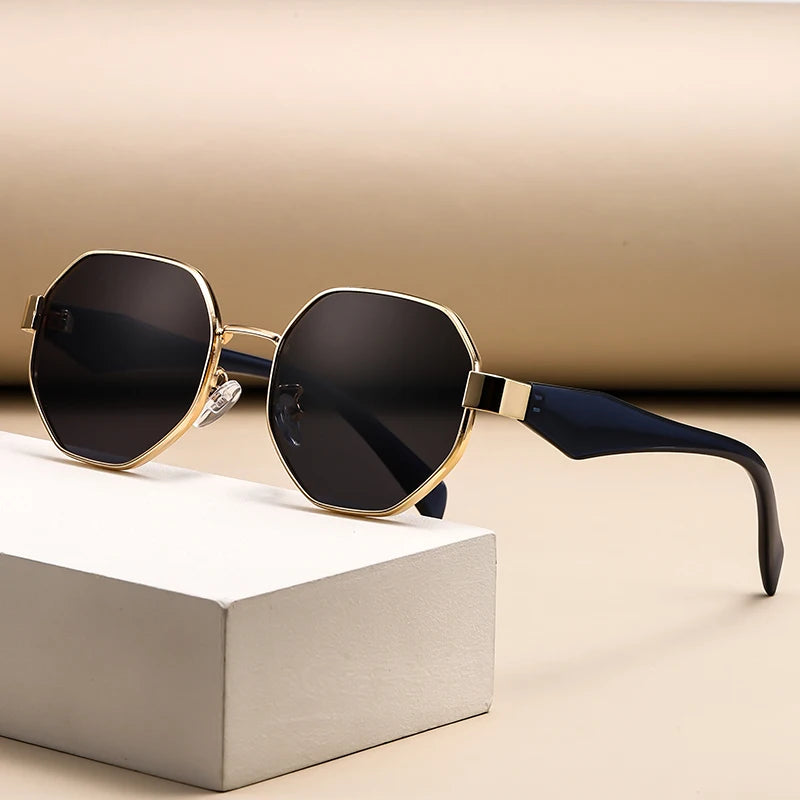 Retro Round Frame Sunglasses