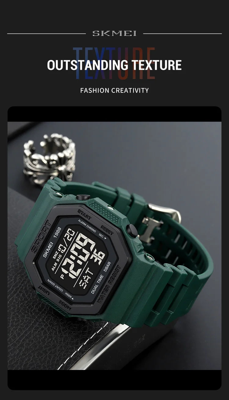 Tactical Digital Watch – Rugged Waterproof Sport Design