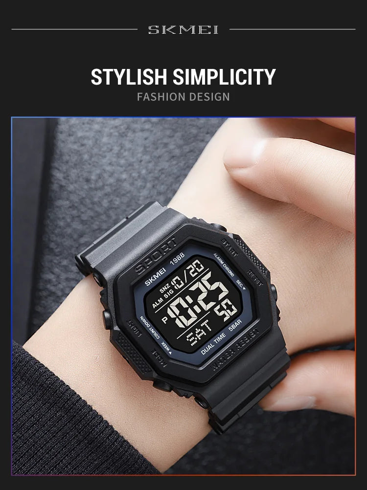 Tactical Digital Watch – Rugged Waterproof Sport Design