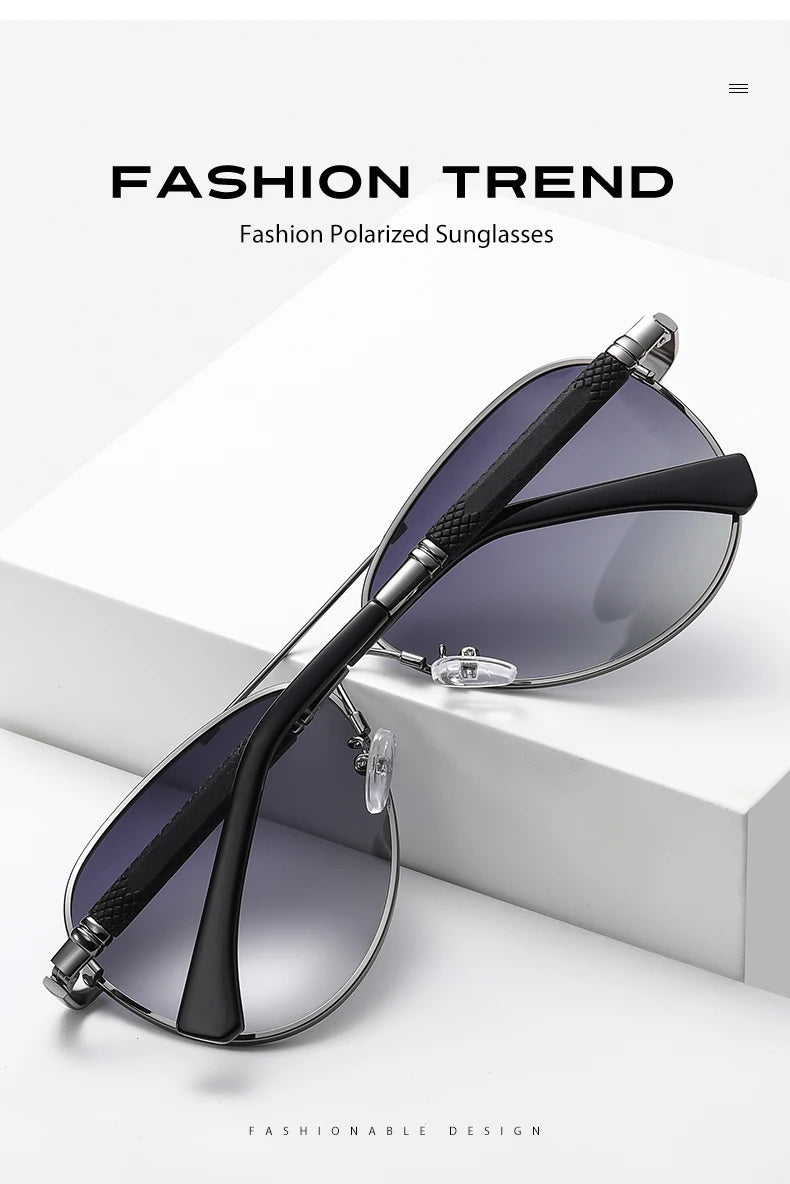 Titanium Photochromic Sunglasses – Polarized UV400