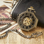 Luxury Skeleton Hexagonal Pocket Watch