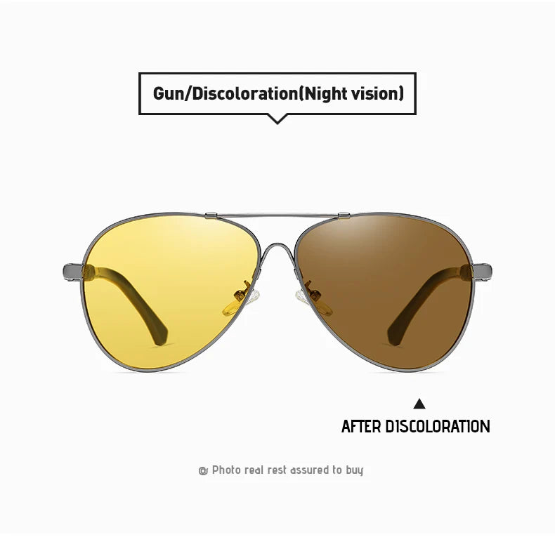 Titanium Photochromic Sunglasses – Polarized UV400