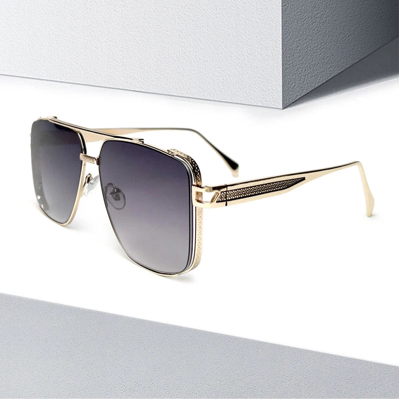 NUBCO Gradient Square Sunglasses – Metal Frame UV400