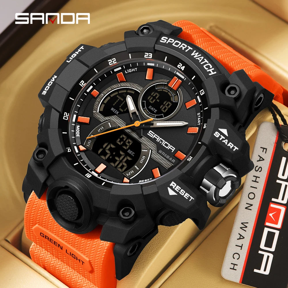 Rugged Dual Display Watch – Tactical & Waterproof