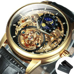 Luxury Tourbillon Skeleton Watch – Gold Automatic Edition