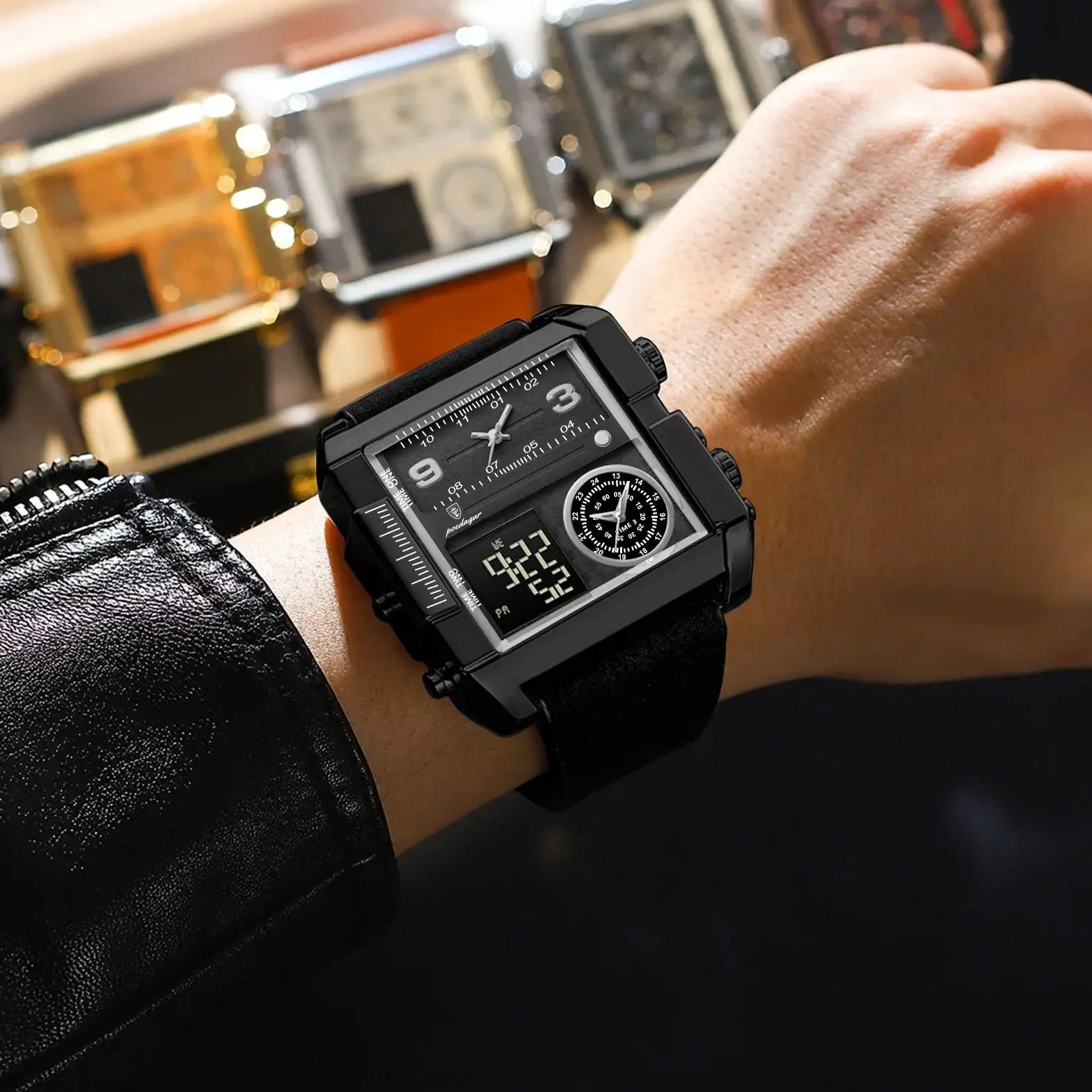 Square Tactical Digital Watch – Waterproof Edition