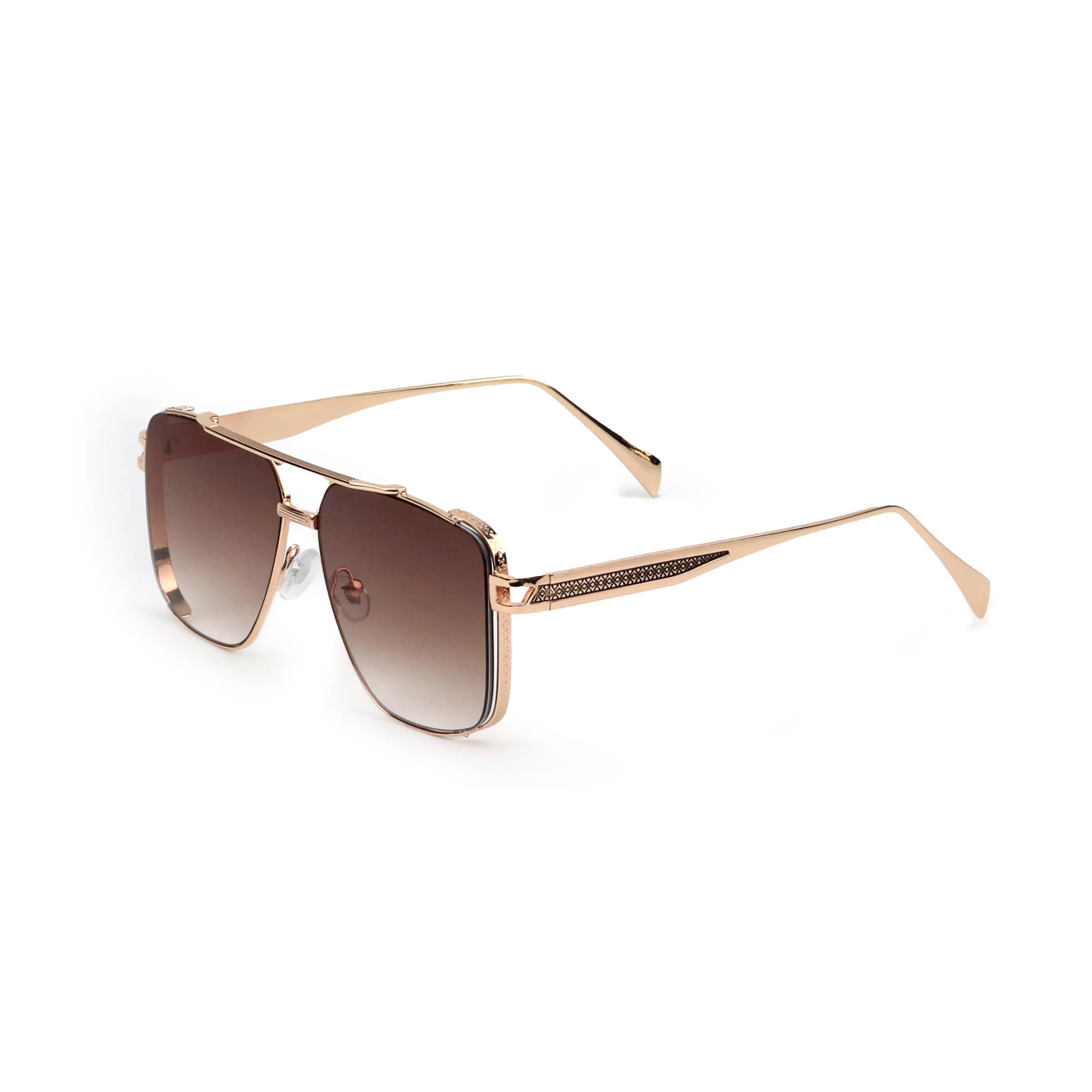 NUBCO Gradient Square Sunglasses – Metal Frame UV400