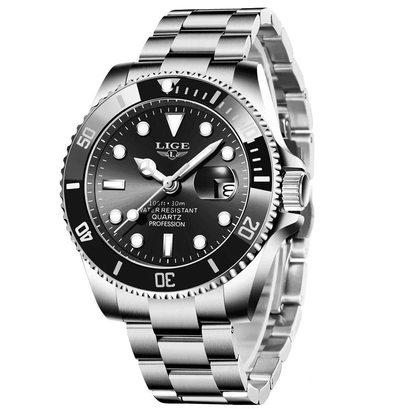 Blue Diver Watch – Stainless Steel Edition