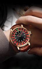 Roulette Style Luxury Watch – Unique Dial Edition