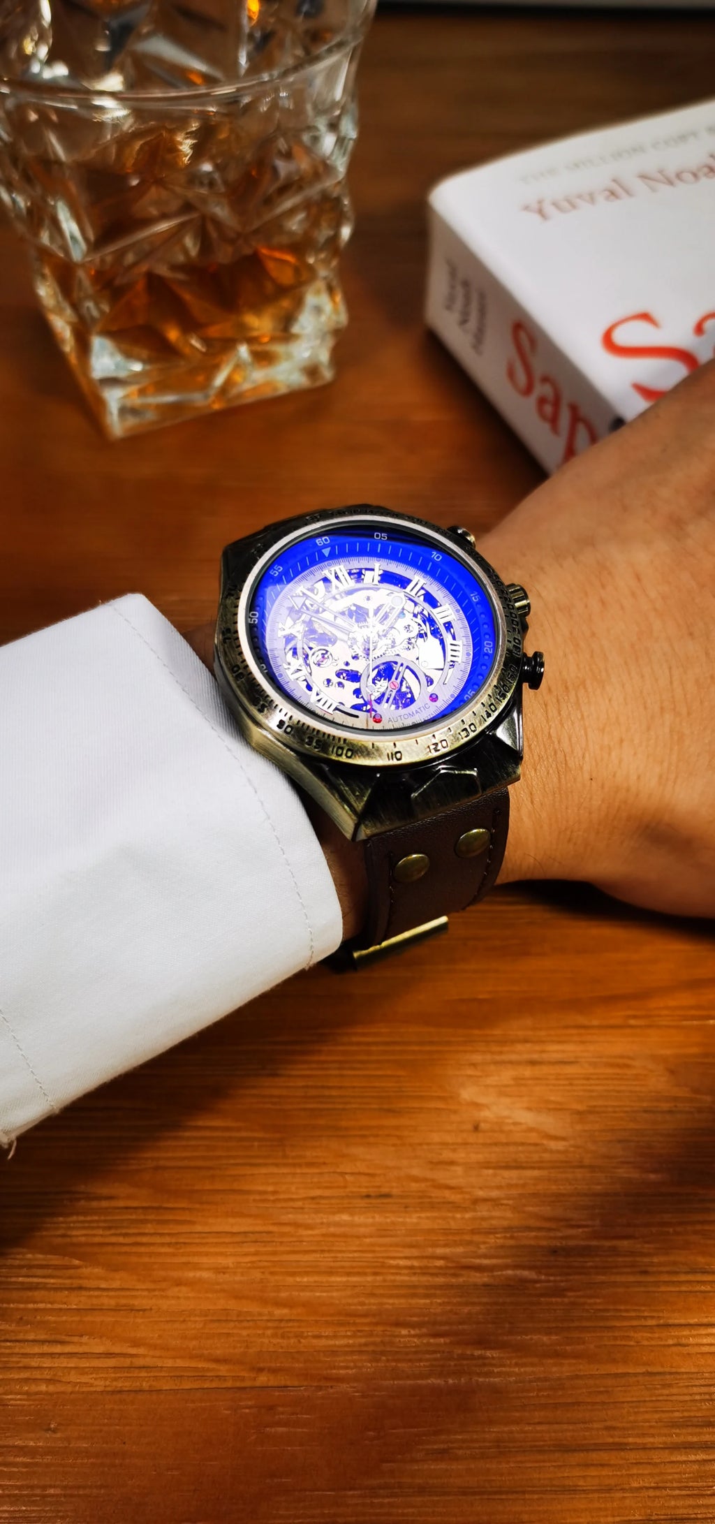 Montre Squelette en Bronze – Édition Automatique Rétro Steampunk
