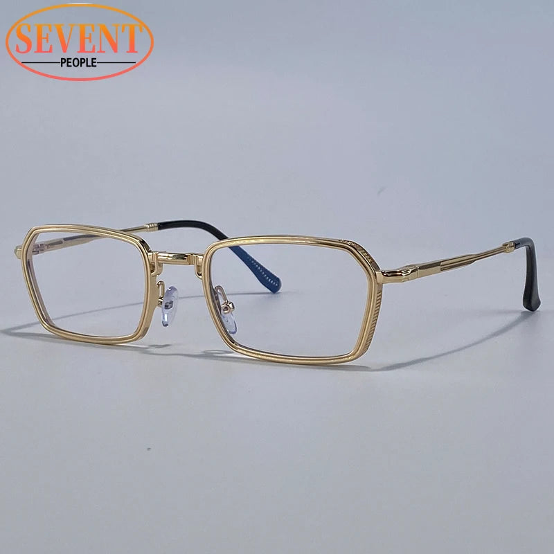 Retro Rectangle Sunglasses – Luxury UV400 (Men)