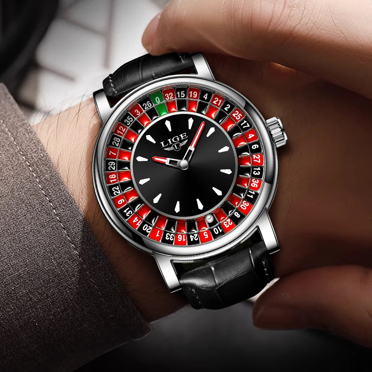 Roulette Style Luxury Watch – Unique Dial Edition