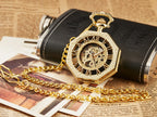Luxury Skeleton Hexagonal Pocket Watch