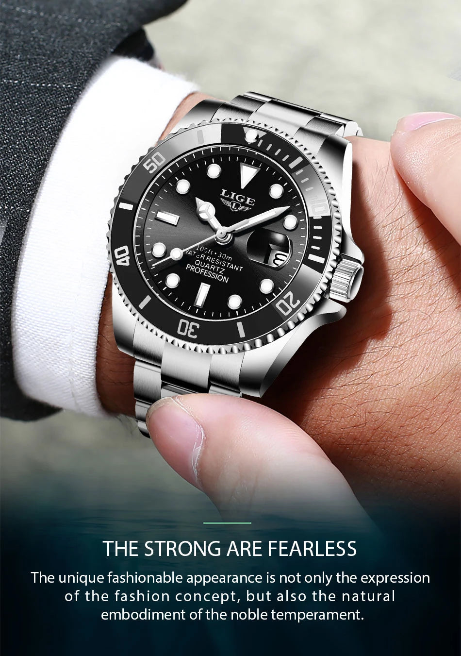 Blue Diver Watch – Stainless Steel Edition