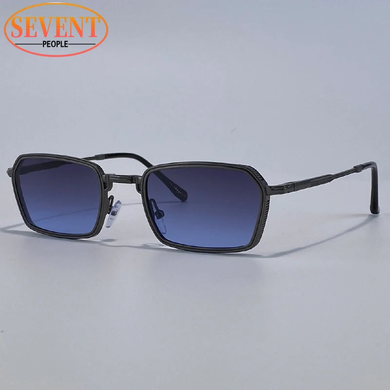 Retro Rectangle Sunglasses – Luxury UV400 (Men)