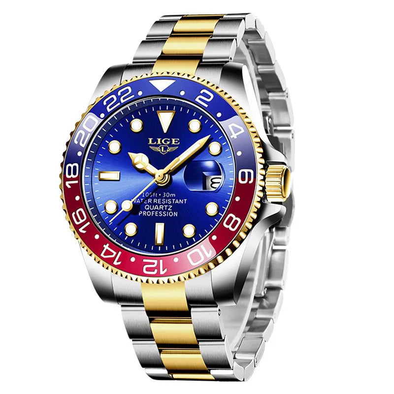 Blue Diver Watch – Stainless Steel Edition