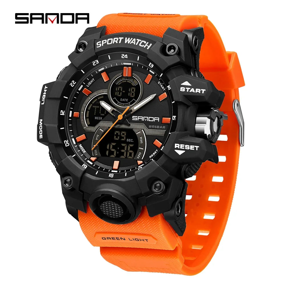 Rugged Dual Display Watch – Tactical & Waterproof
