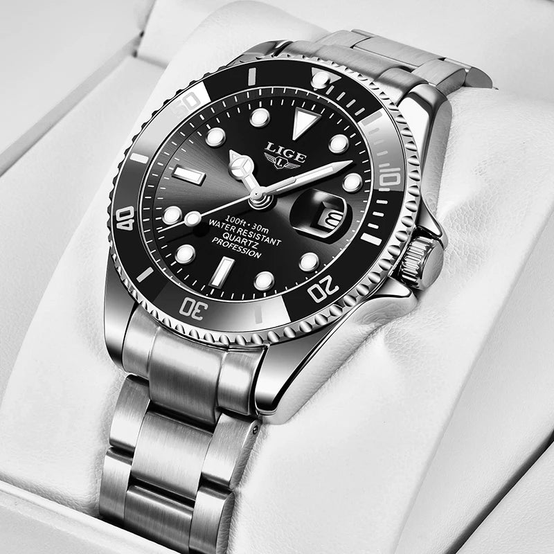 Premium Diver Watch – 30ATM Waterproof Steel