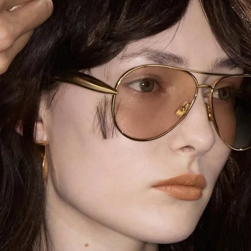 Oversized Oval Aviator Sunglasses